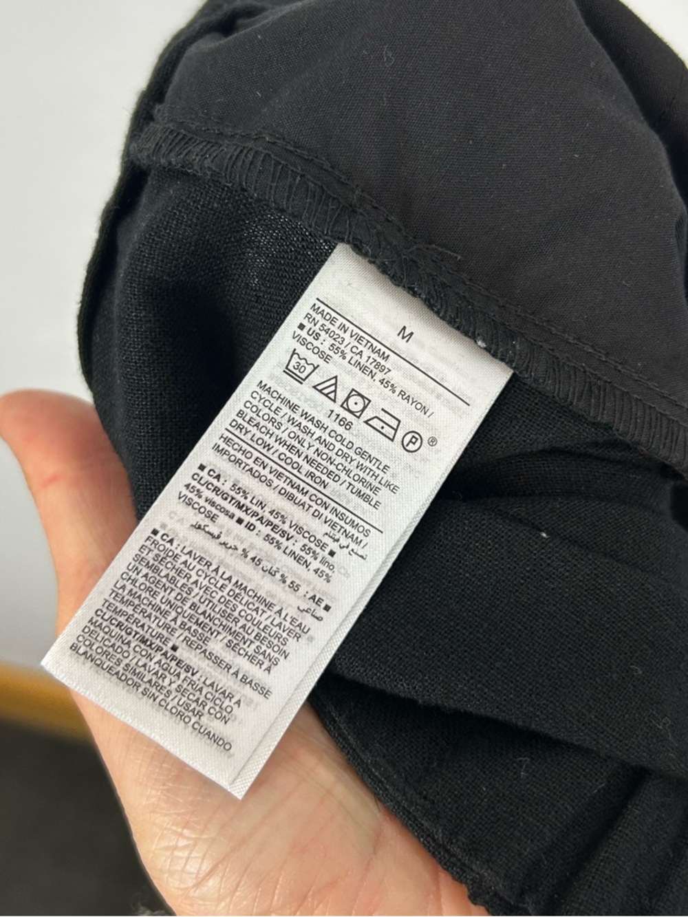 Old Navy Linen Tailored Pants Size Medium in Black Jack - Picture 5 of 6